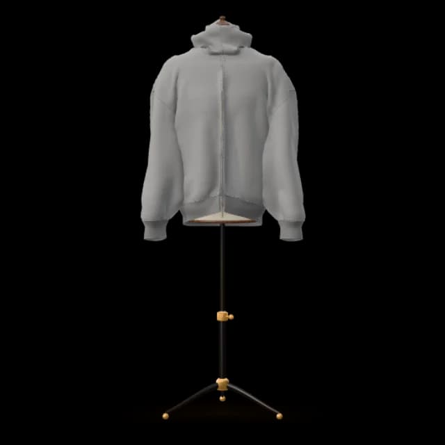 Sudadera oversize con cremallera y pasamontañas ninja